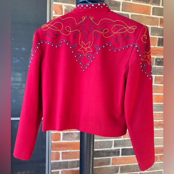 BMW vintage cropped jacket size S 100% Wool - Picture 3 of 10